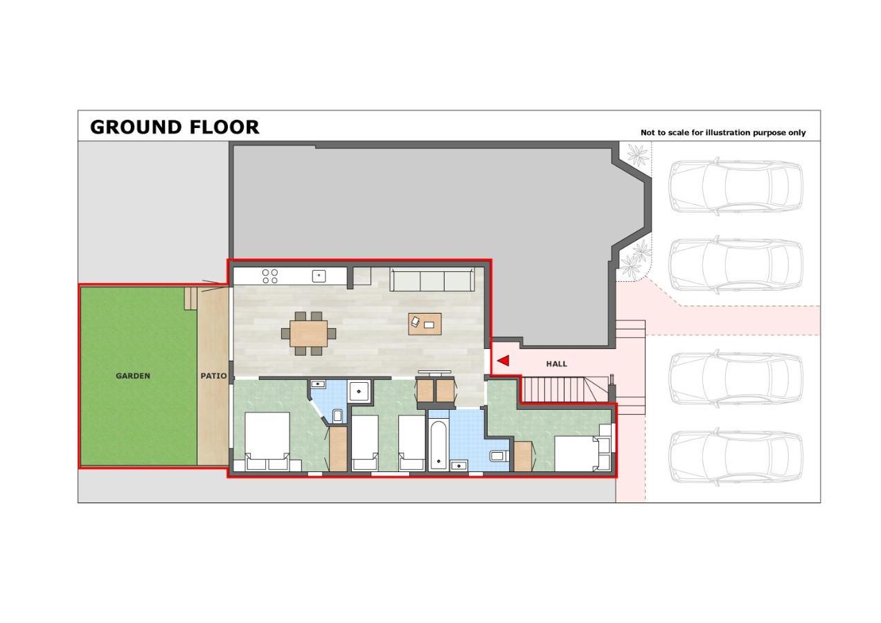 Ground Floor 3 bedroom apartment 1 The Hyde Buitenkant foto